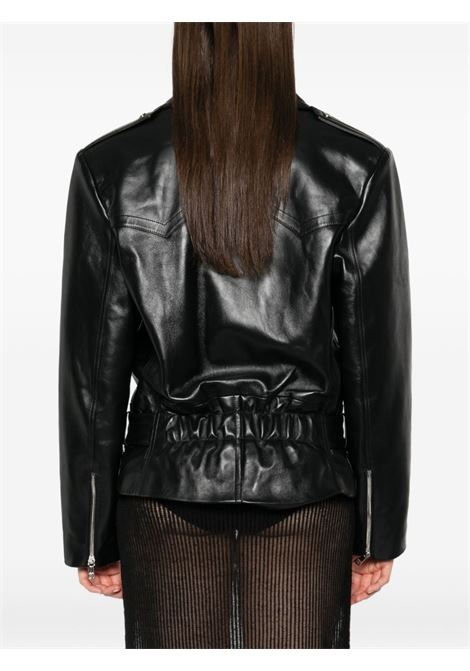 Black leather biker jacket Alessandra rich - women ALESSANDRA RICH | FABX4231L46310900